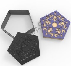 Kurabiye Damga & Kesici Set beşgen - RP21158