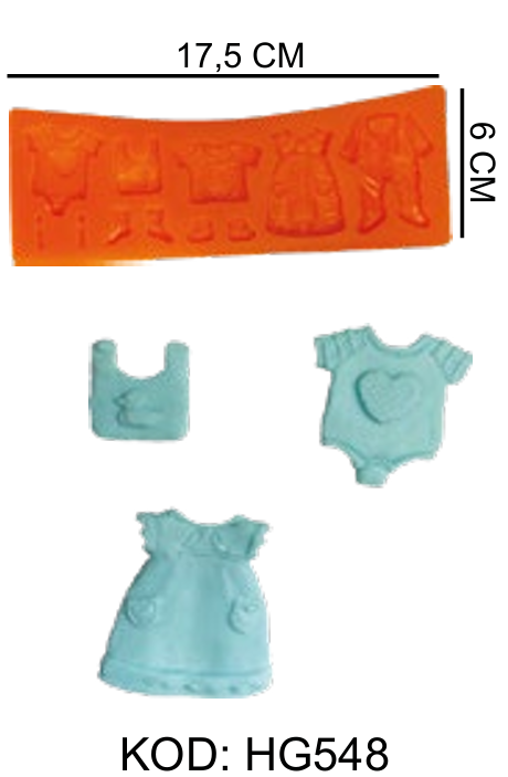 Bebek Kıyafetleri Silikon Kalıbı HG548