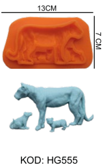 Aslan ve Yavruları Silikon Kalıbı HG555