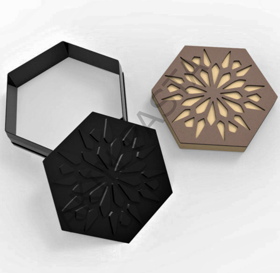 Kurabiye Damga & Kesici Set Altıgen- RP21180