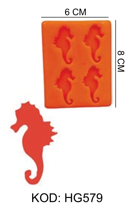 Deniz Atı 4lü Silikon Kalıp HG579