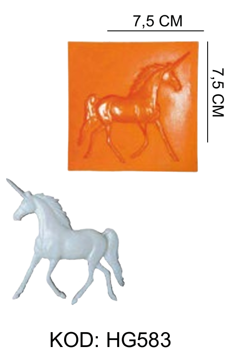 Boynuzlu At Silikon Kalıp HG583