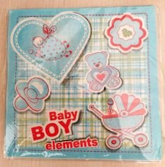 DESENLİ PARTİ PASTA PEÇETELERİ BEBEK FİGÜRLÜ