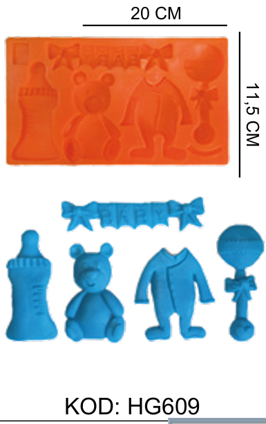 Bebek Eşyaları Silikon Kalıbı HG609