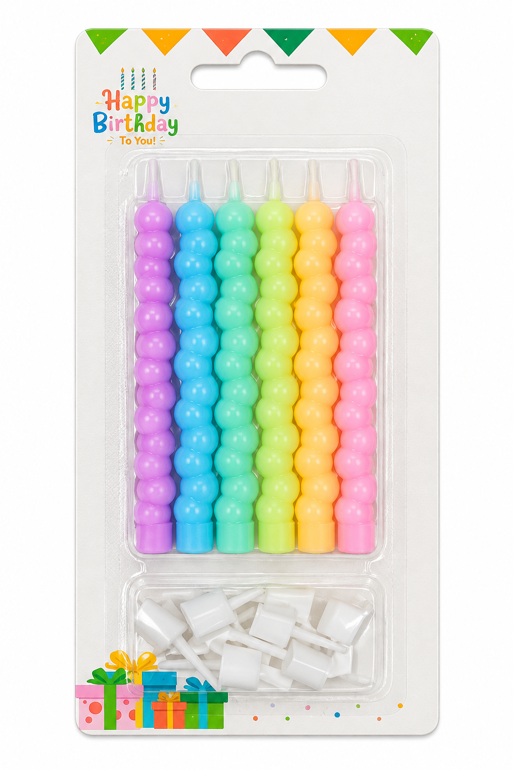 Bubble Boncuk Desenli Pasta Mumu 6'lı