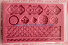 SLİKON MOLD PEMBE FARKLI DESENLER