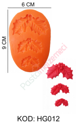 3lü YILBAŞI YAPRAĞI SİLİKON KALIBI HG012