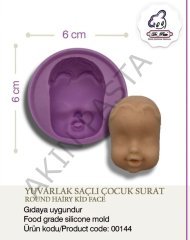 YUVARLAK SAÇLI ÇOCUK SURATI SİLİKONU