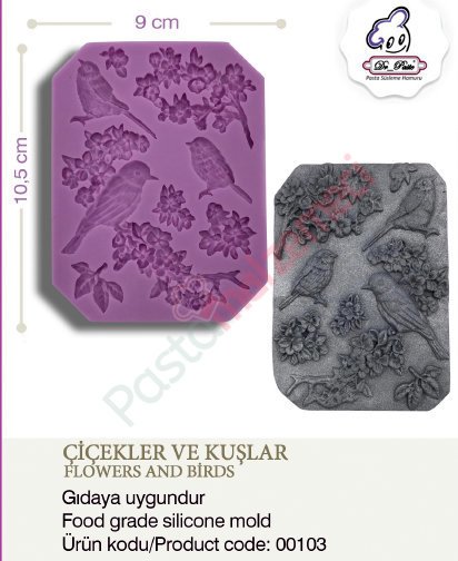 ÇİÇEKLER VE KUŞLAR SİLİKONU