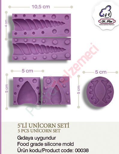 5 'Lİ UNİCORN SETİ SİLİKONU