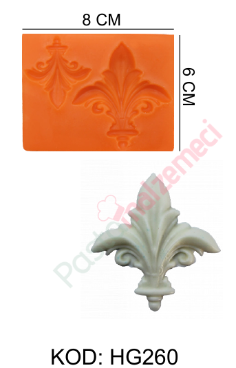 FRANSIZ ZAMBAK MOTİFİ SİLİKON KALIP HG260