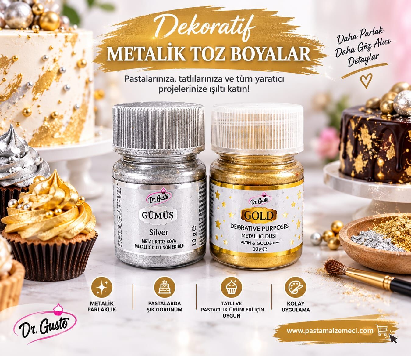 TOZ YALDIZ BOYA GÜMÜŞ VE ALTIN DEKORATİF AMAÇLIDIR