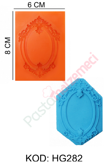 OVAL ÇERÇEVE DESENLİ SİLİKON KALIP HG282