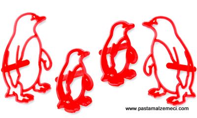 KIRMIZI PATCHWORKLER PENGUEN FİGÜRLERİ 3666
