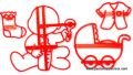 KIRMIZI PATCHWORKLER BEBEK FİGÜRLERİ 3650