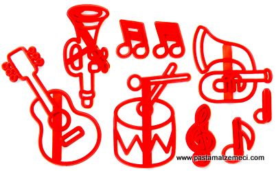 KIRMIZI PATCHWORKLER MÜZİK ALETLERİ SETİ 3684