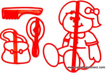 KIRMIZI PATCHWORKLER KIZ BEBEK SETİ 3651