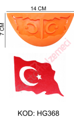 2 li TÜRK BAYRAĞI  MODELLİ SİLİKON KALIP HG368