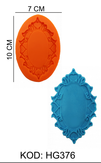 AYNA ÇERÇEVE OVAL SİLİKON KALIP HG376