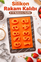Pasta ve Kurabiye Rakam Slikon Kalıbı HG602