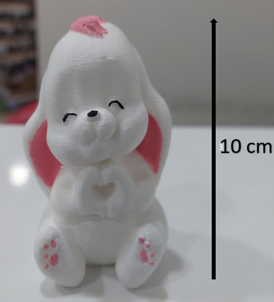 Kalp Yapan Tavşan Pasta Figürü 10 cm