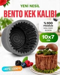 Bento Kek Kalıbı Silikon Ağaç Kütüğü Kek Kalıbı 10x7 cm