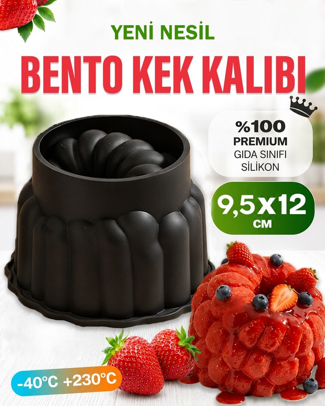 Bento Kek Kalıbı Bubble Desenli Kek Kalıbı 9,5x12 cm