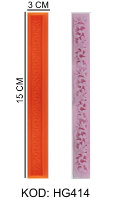 İnce Çiçek Desenli Silikon Kalıp HG414