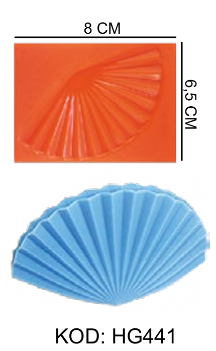 Yelpaze Deniz Kabuğu Silikon Kalıp HG441