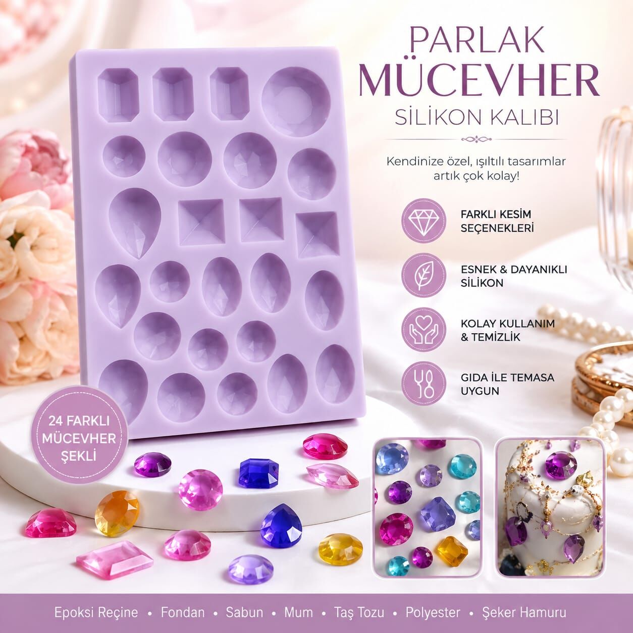 Pırlanta Yapma Silikon Kalıbı