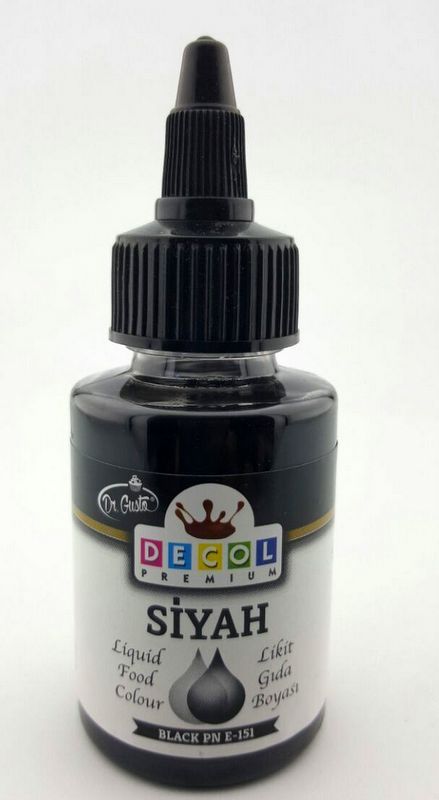 SİYAH SIVI DECOL GIDA BOYASI 60mg