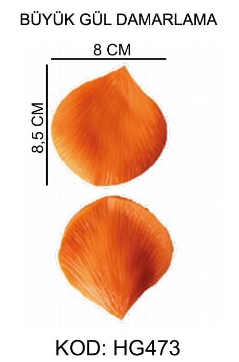 Büyük Gül Damarlama Silikonu HG473