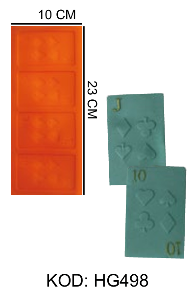 İskambil Kağıtları Silikon Kalıbı HG498