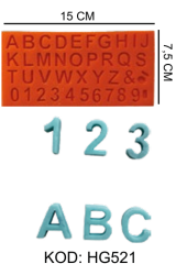 Alfabe ve Rakam Silikon Kalıp HG521